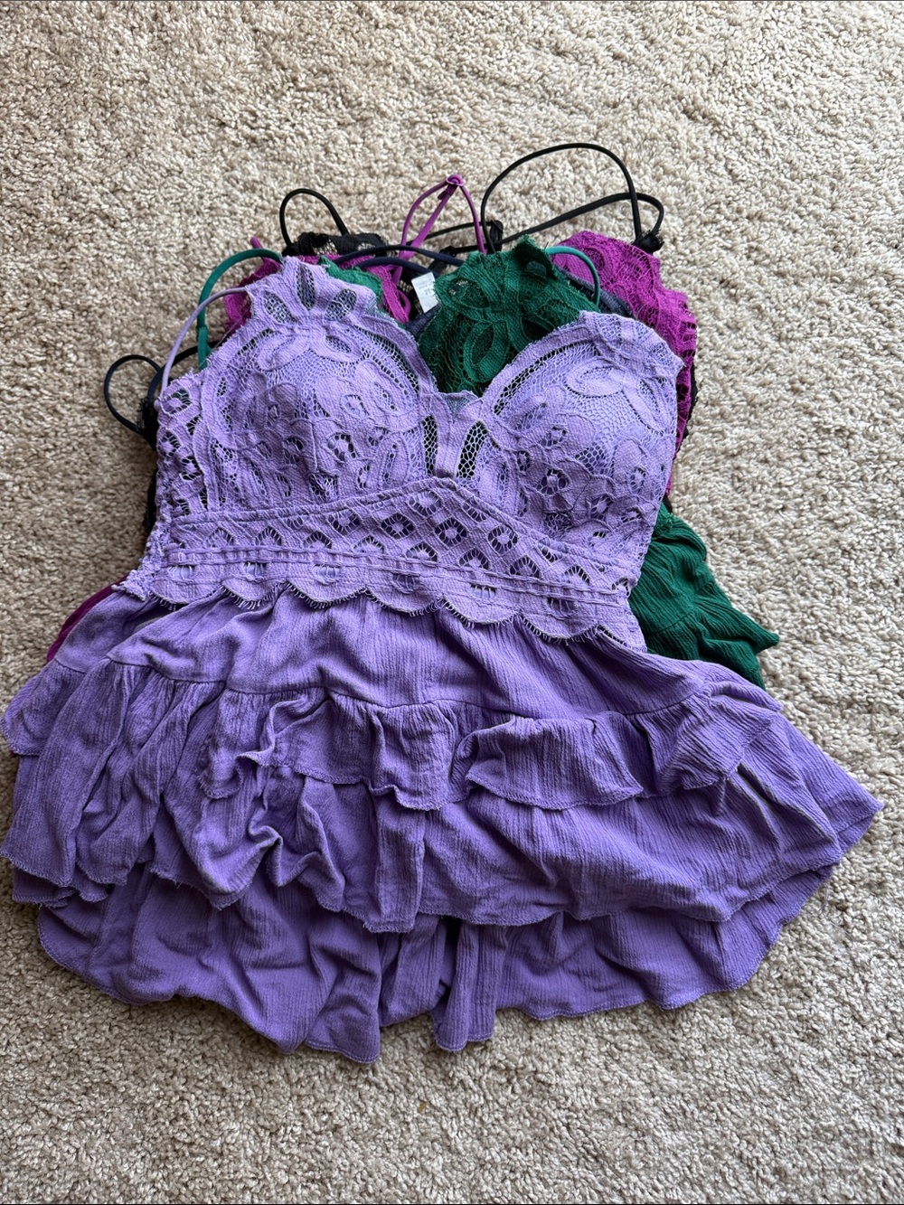 Bundle Lace Ruffle Chemise - Women Intimates Zenana